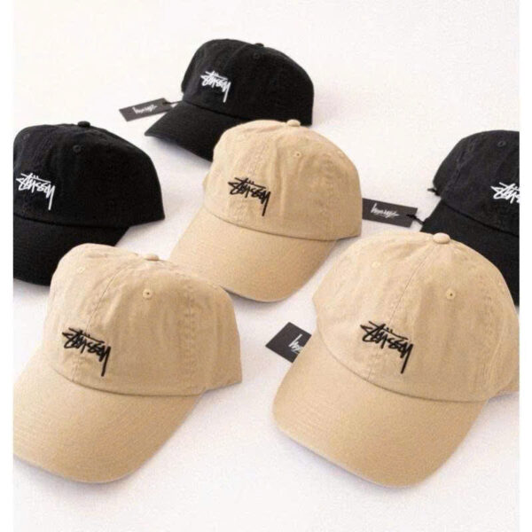 Nón lưỡi trai chất kaki thêu STUSY unisex nam và nữ phom cứng cáp và mềm cao cấp